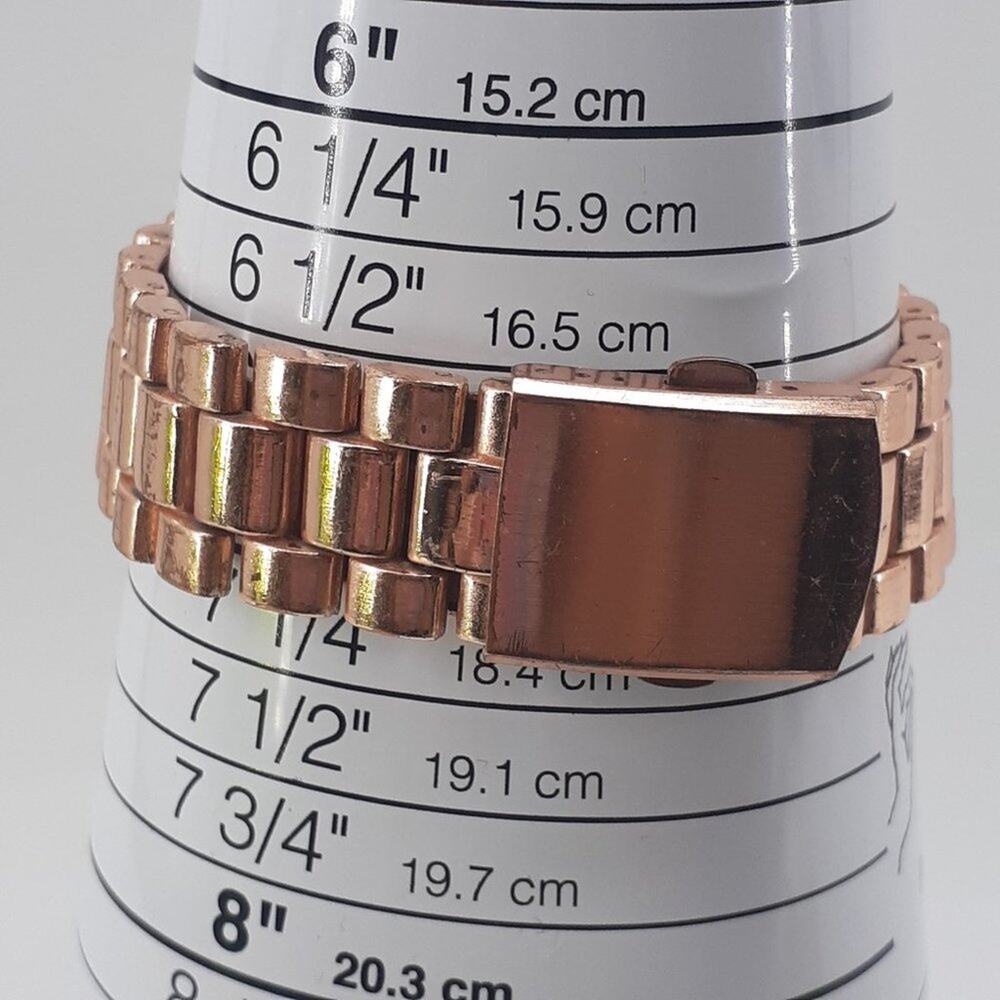 Accutime Womens Watch Corp Rose Gold Wristwatch Chronological - Picture 4 of 12